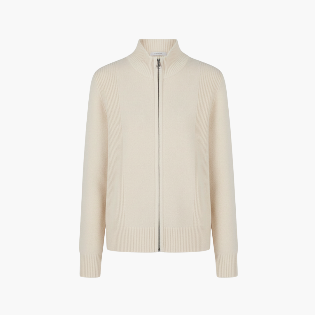 Ladies' Zip Front Sweater Jacket - Olytrend