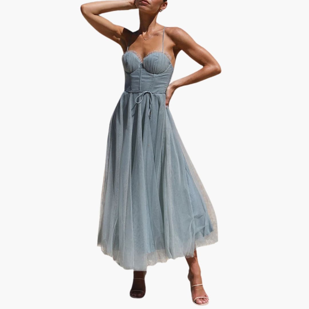 Ladies Flowy V Neck Dress