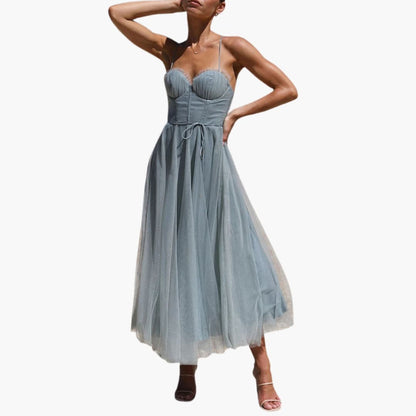 Ladies Flowy V Neck Dress
