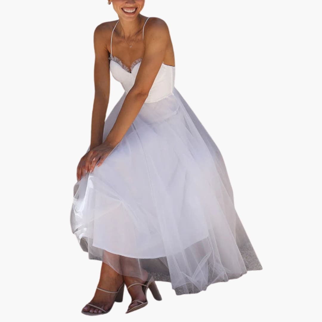 Ladies Flowy V Neck Dress