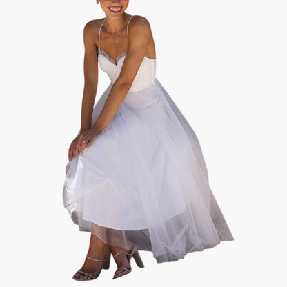 Ladies Flowy V Neck Dress