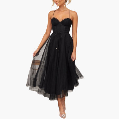 Ladies Flowy V Neck Dress