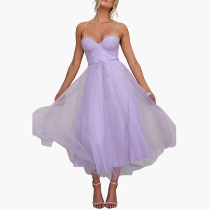 Ladies Flowy V Neck Dress