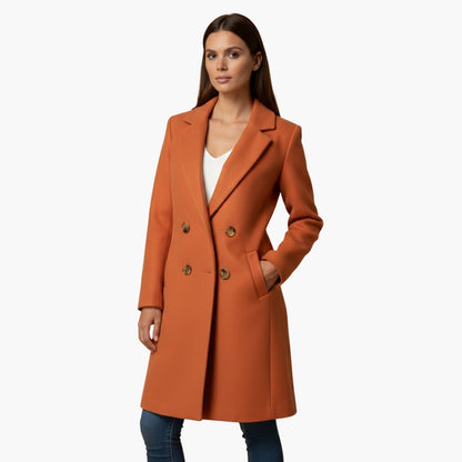 Ladies Classic Long Sleeve Button Coat