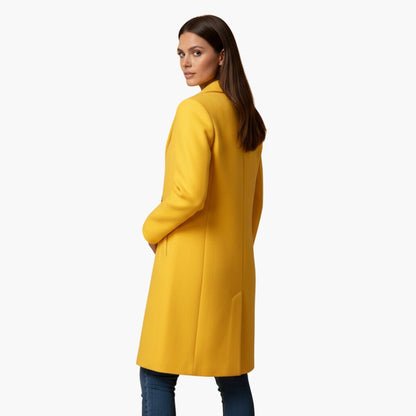 Ladies Classic Long Sleeve Button Coat