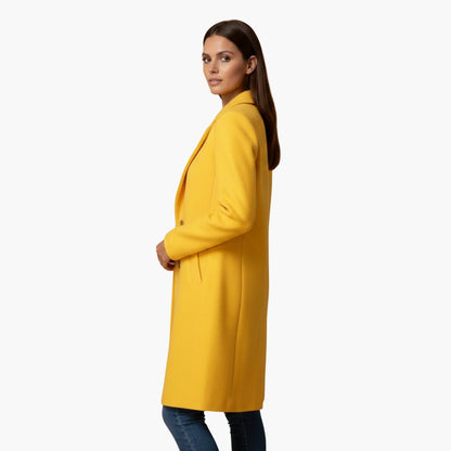 Ladies Classic Long Sleeve Button Coat