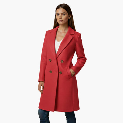 Ladies Classic Long Sleeve Button Coat
