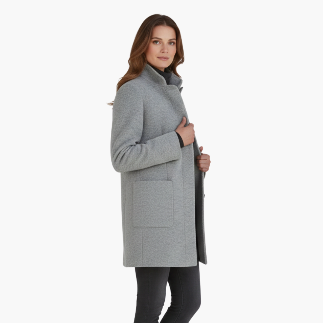 Ladies Warm Parka with Hood and Pockets