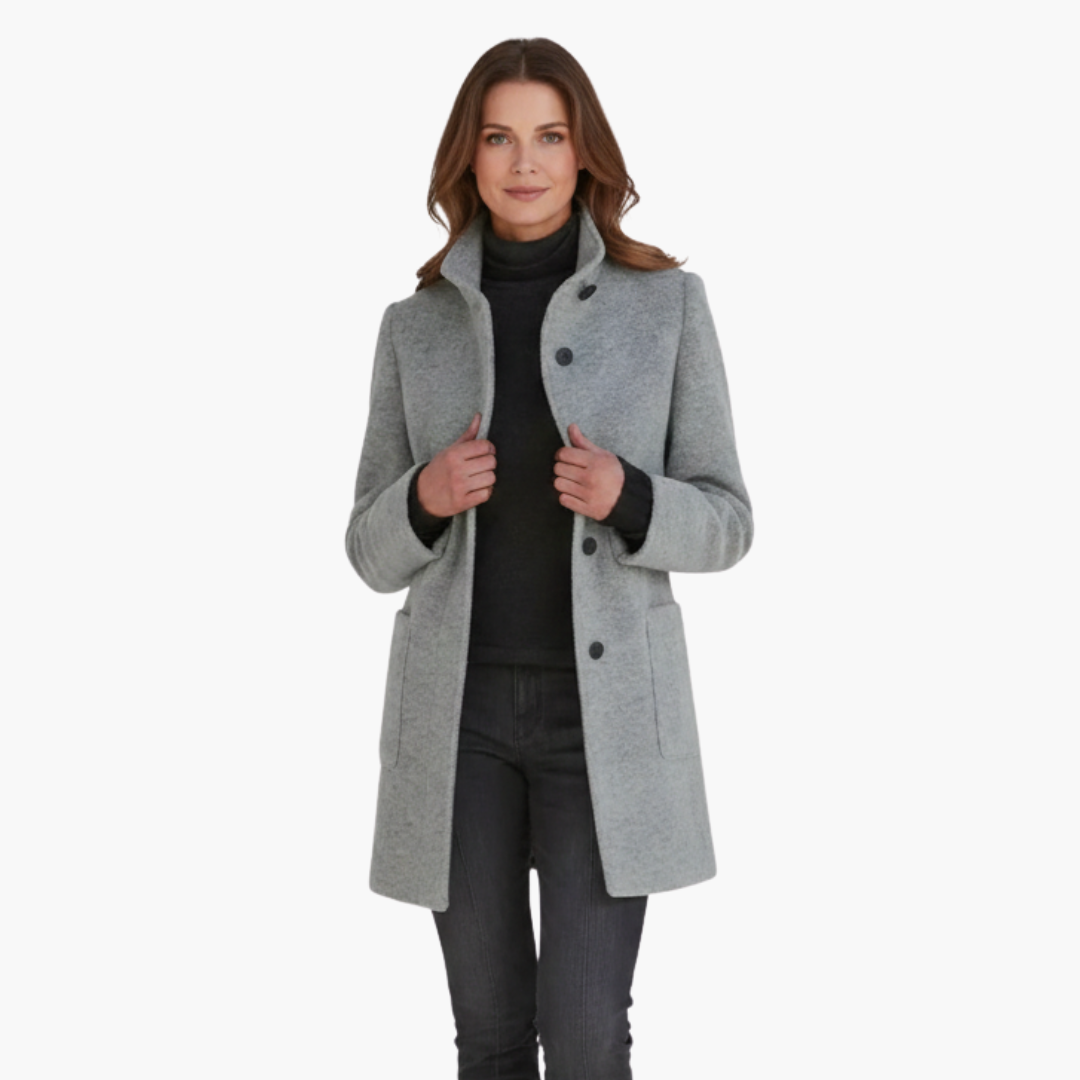 Ladies Warm Parka with Hood and Pockets