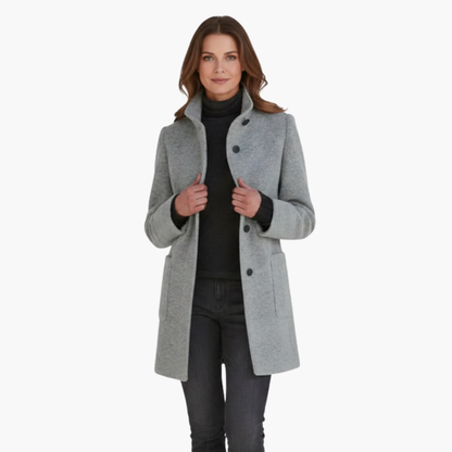 Ladies Warm Parka with Hood and Pockets