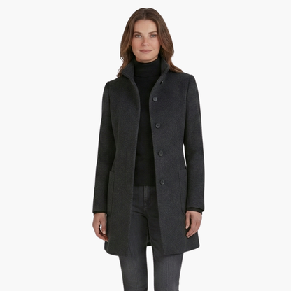 Ladies Warm Parka with Hood and Pockets
