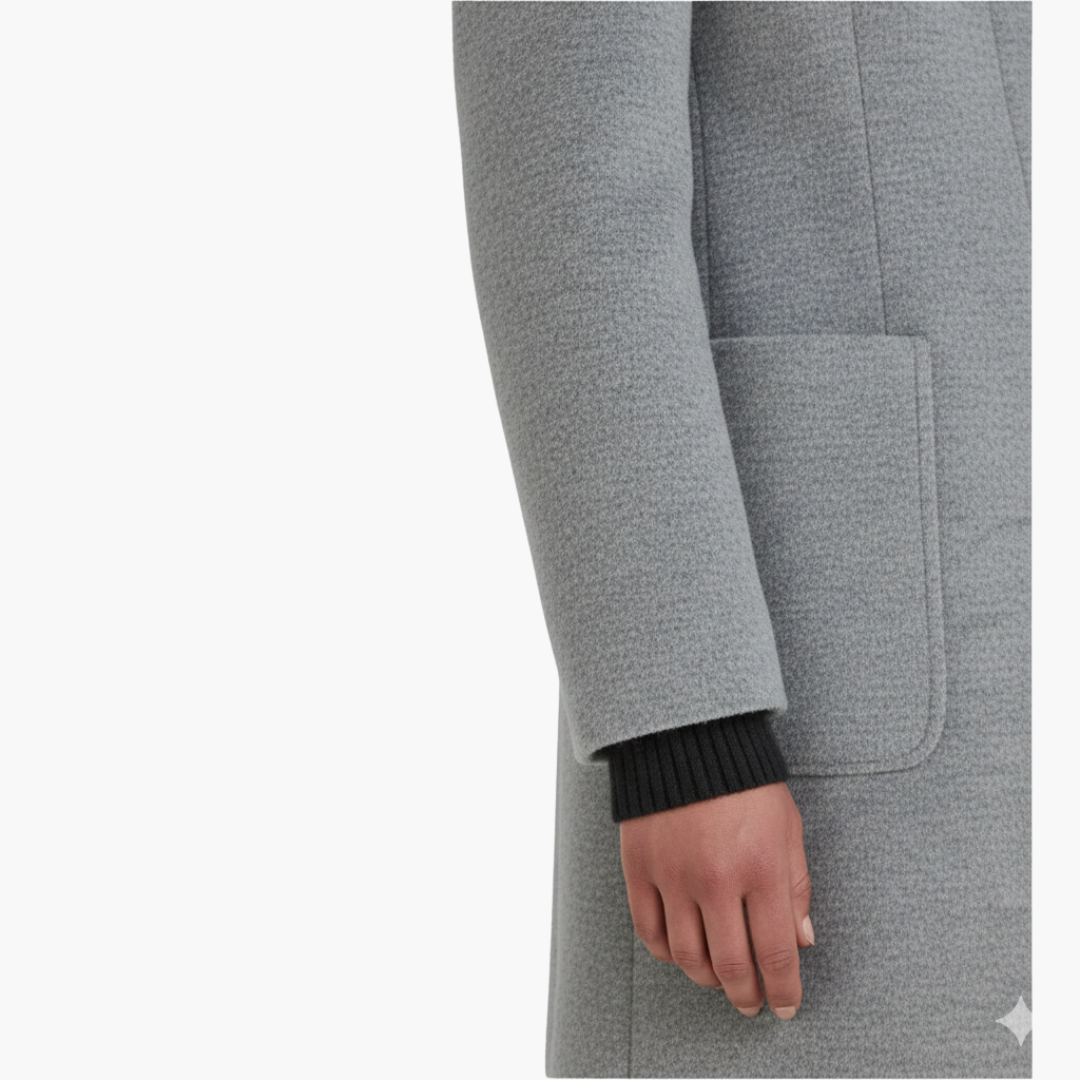 Ladies Warm Parka with Hood and Pockets