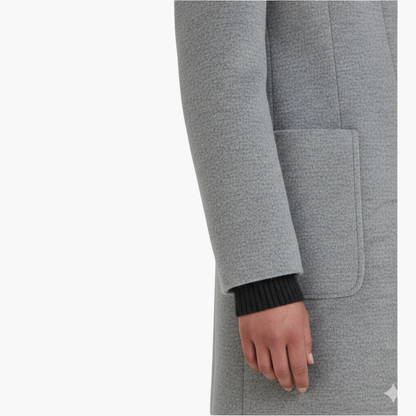 Ladies Warm Parka with Hood and Pockets