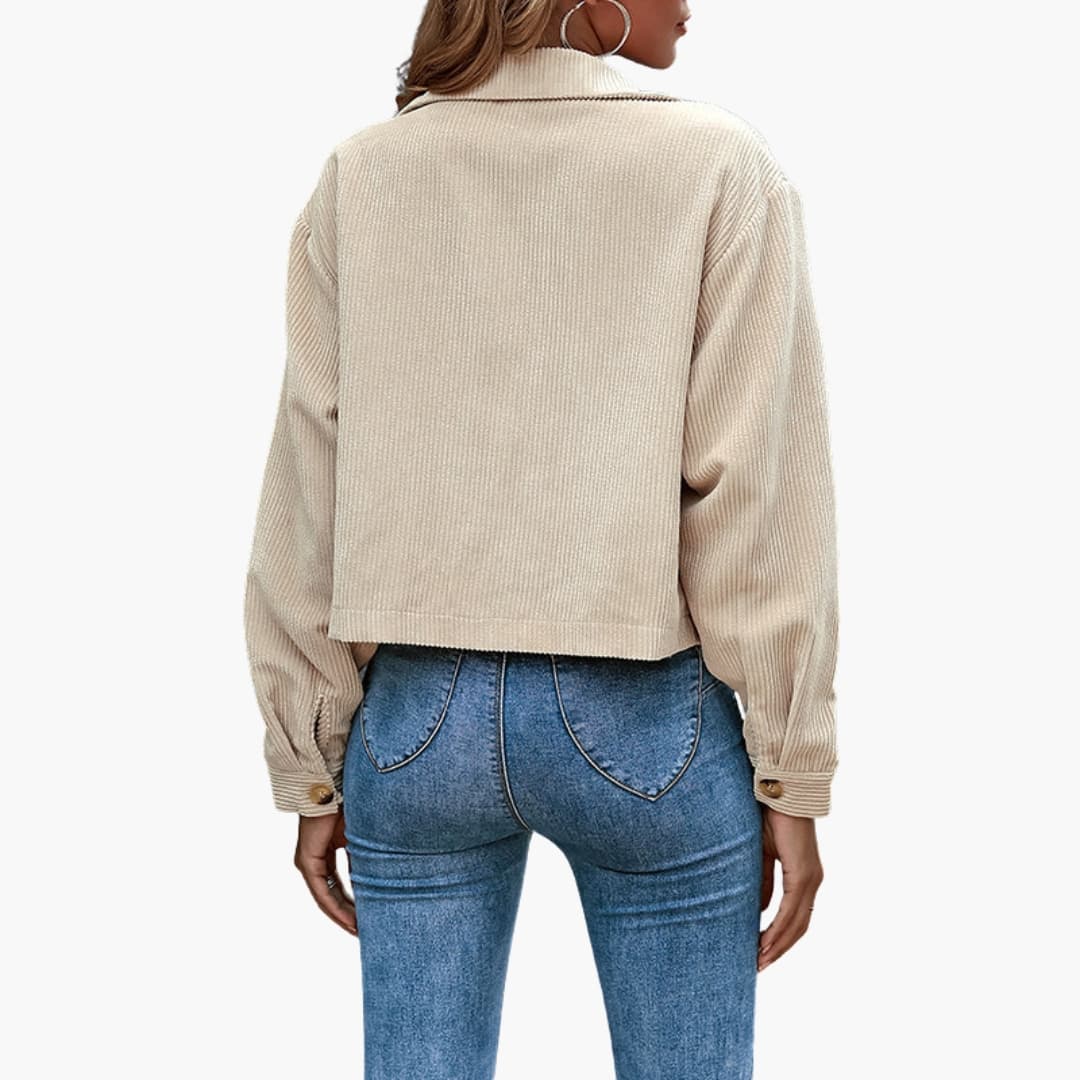 Classic Women's Button Front Corduroy Jacket