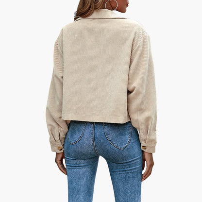 Classic Women's Button Front Corduroy Jacket