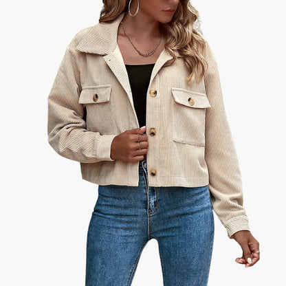 Classic Women's Button Front Corduroy Jacket