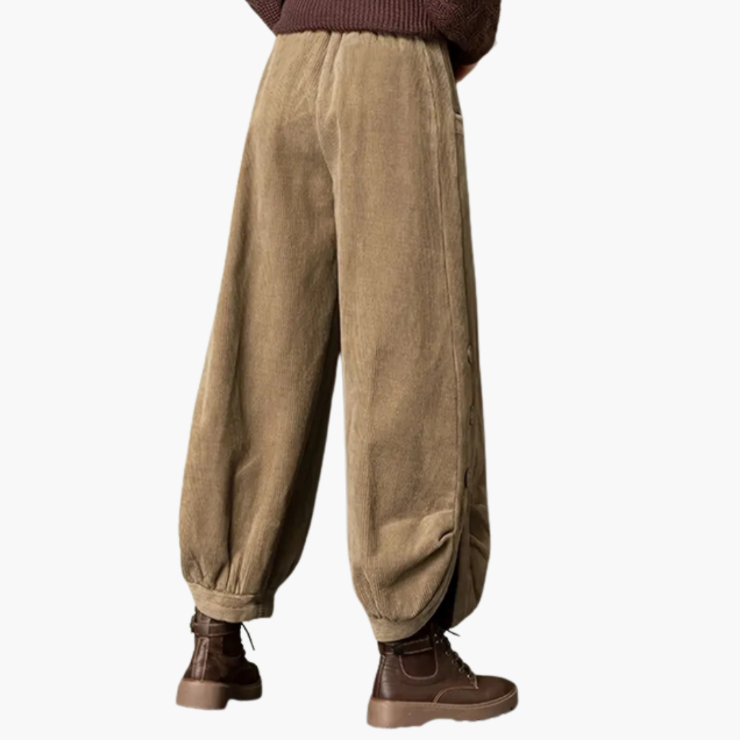 Ladies Comfort Fit Cord Trousers with Pockets