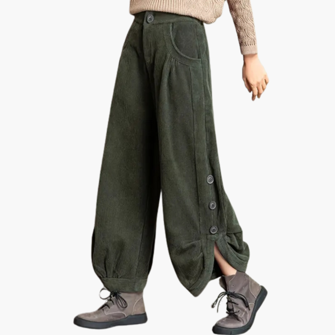 Ladies Comfort Fit Cord Trousers with Pockets