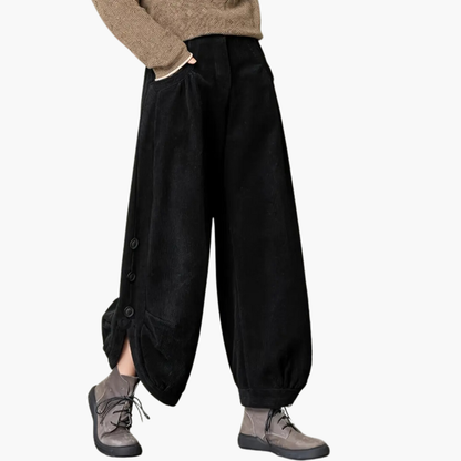 Ladies Comfort Fit Cord Trousers with Pockets