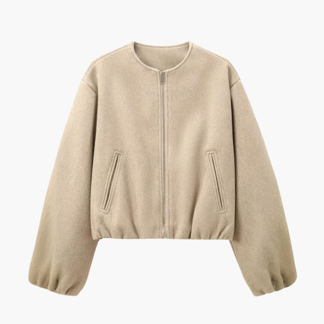 Fashionable Women's Zip Up Bomber Jacket - Olytrend