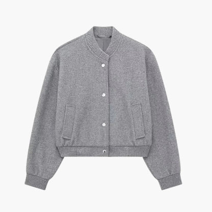 Casual Fit Women's Bomber Jacket with Soft Warmth