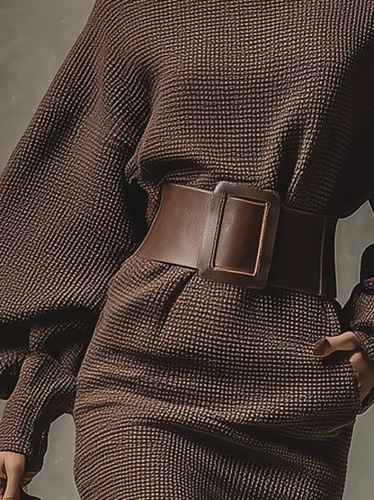 Classic Fit Waist Belt Dress