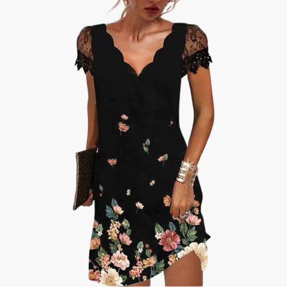 Elegant Ladies Dress with Embellished Trim
