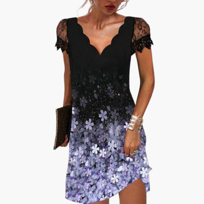 Elegant Ladies Dress with Embellished Trim