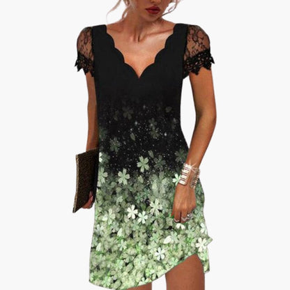 Elegant Ladies Dress with Embellished Trim