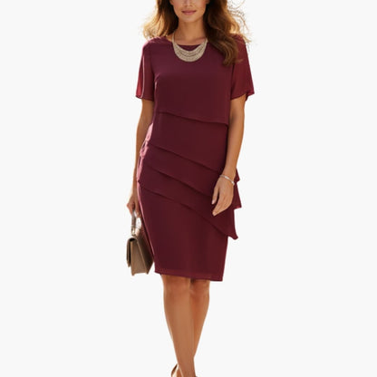 Ladies Fit and Flare Dress with Pockets - Olytrend