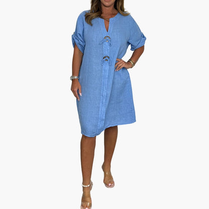 Classic Simple Long Sleeve Ladies Dress