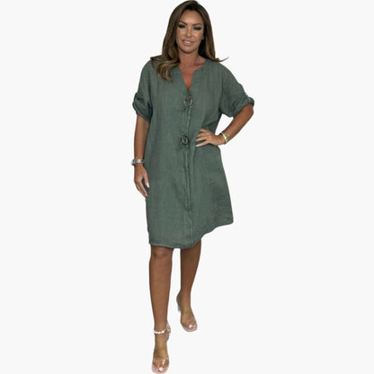 Classic Simple Long Sleeve Ladies Dress