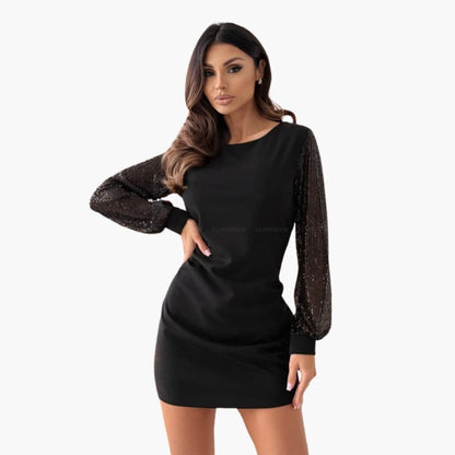 Ladies Long Sleeve Embellished Dress
