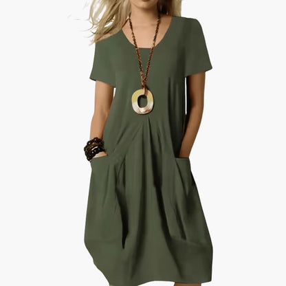 Simple Classic A-Line Women's Dress - Olytrend