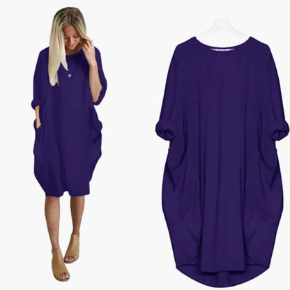 Ladies' Casual Round Neck Short Sleeve Dress