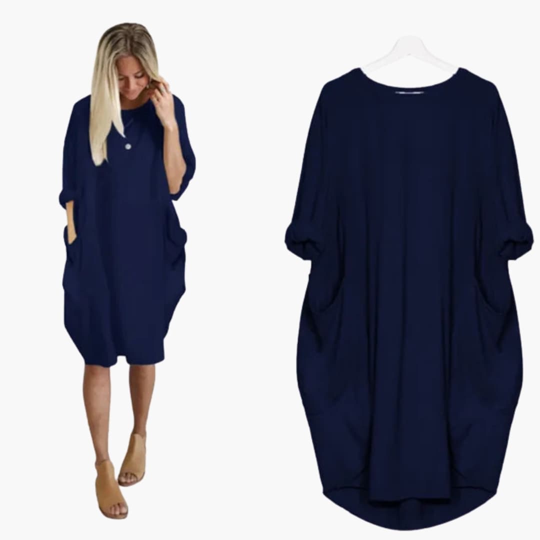 Ladies' Casual Round Neck Short Sleeve Dress