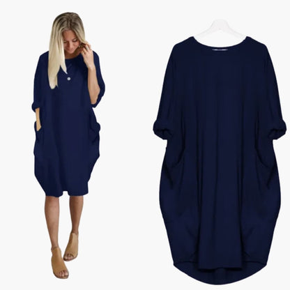 Ladies' Casual Round Neck Short Sleeve Dress
