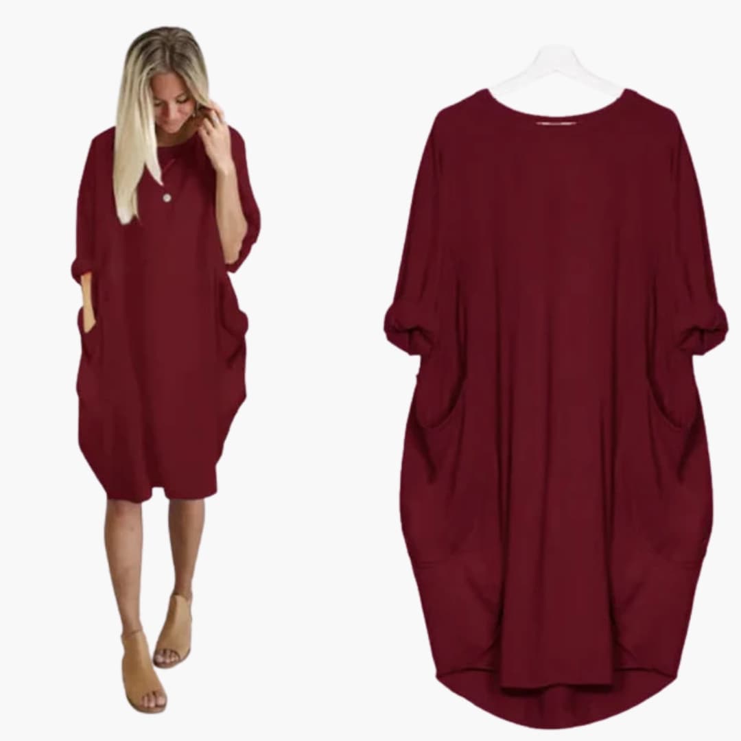Ladies' Casual Round Neck Short Sleeve Dress