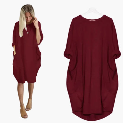 Ladies' Casual Round Neck Short Sleeve Dress