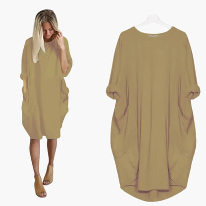 Ladies' Casual Round Neck Short Sleeve Dress