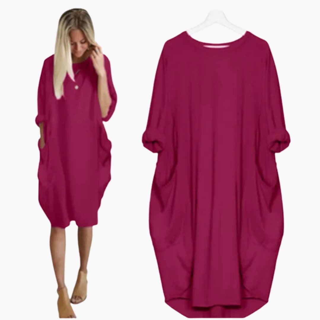 Ladies' Casual Round Neck Short Sleeve Dress