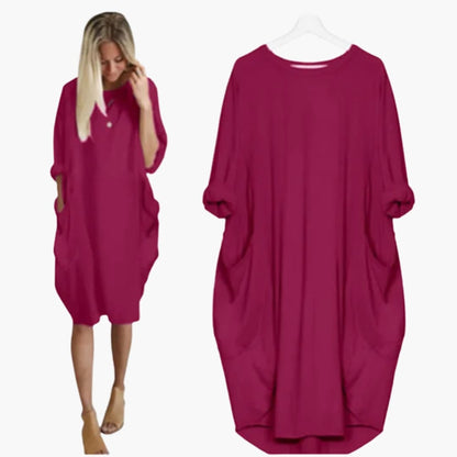 Ladies' Casual Round Neck Short Sleeve Dress