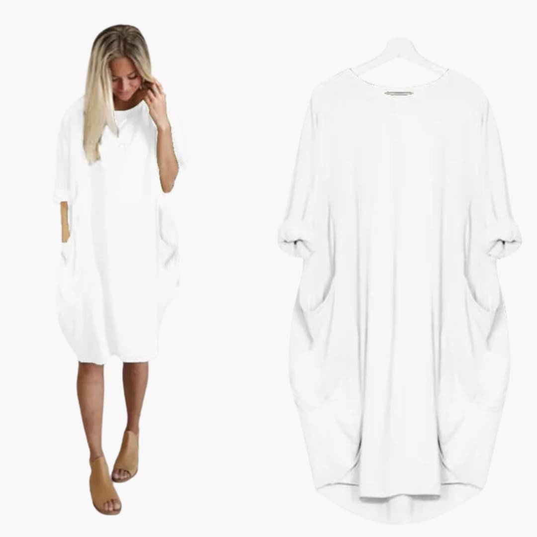 Ladies' Casual Round Neck Short Sleeve Dress