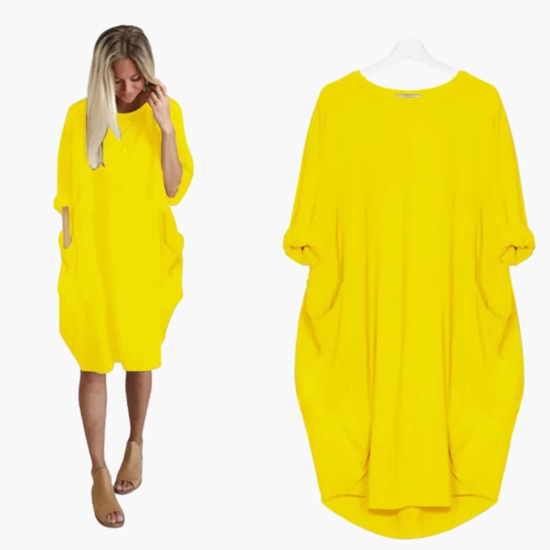 Ladies' Casual Round Neck Short Sleeve Dress