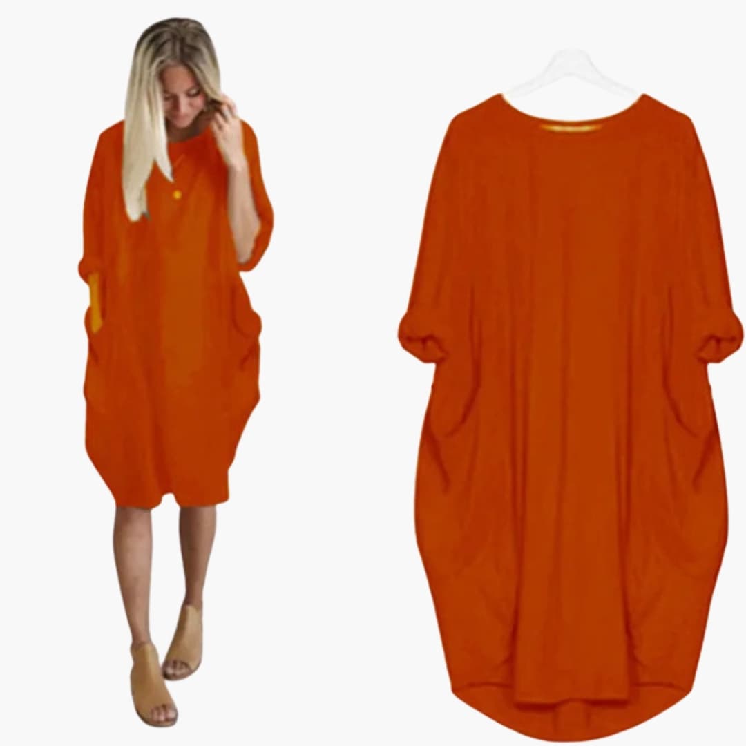 Ladies' Casual Round Neck Short Sleeve Dress
