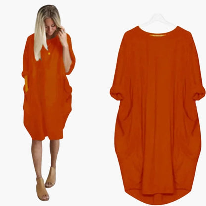 Ladies' Casual Round Neck Short Sleeve Dress