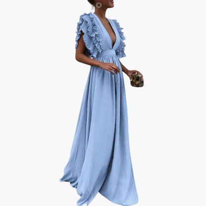 Classic A-Line Dress with Plain Neck and Textured Fabric