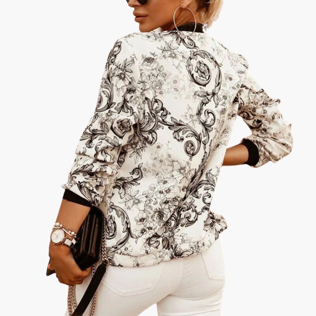 Ladies' Stylish Zip Up Bomber Jacket