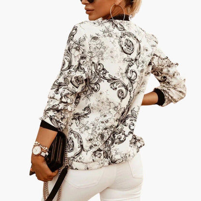 Ladies' Stylish Zip Up Bomber Jacket
