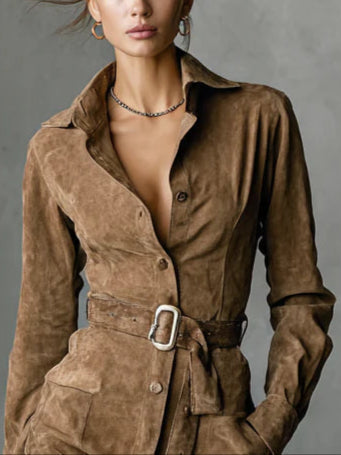 Timeless Fit and Flare Button Dress